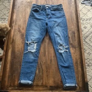 Levi’s 721 high rise skinny jeans rugged indigo
